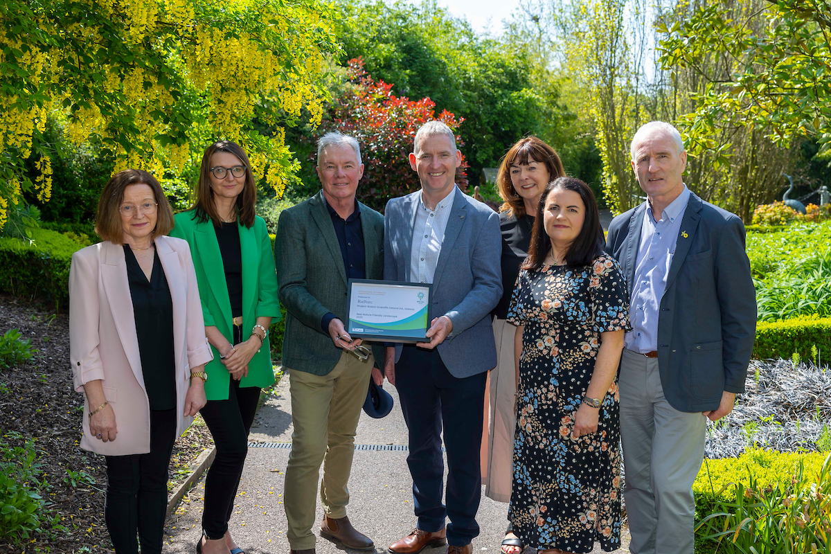 Pictured are Karen Coyle, Kasia Pietrzykowska, Gary Graham ofALCI, Brian Whyte, Catherine Hosty, Sharon Greaney and Charle Hosty. Photograph: Patrick Browne